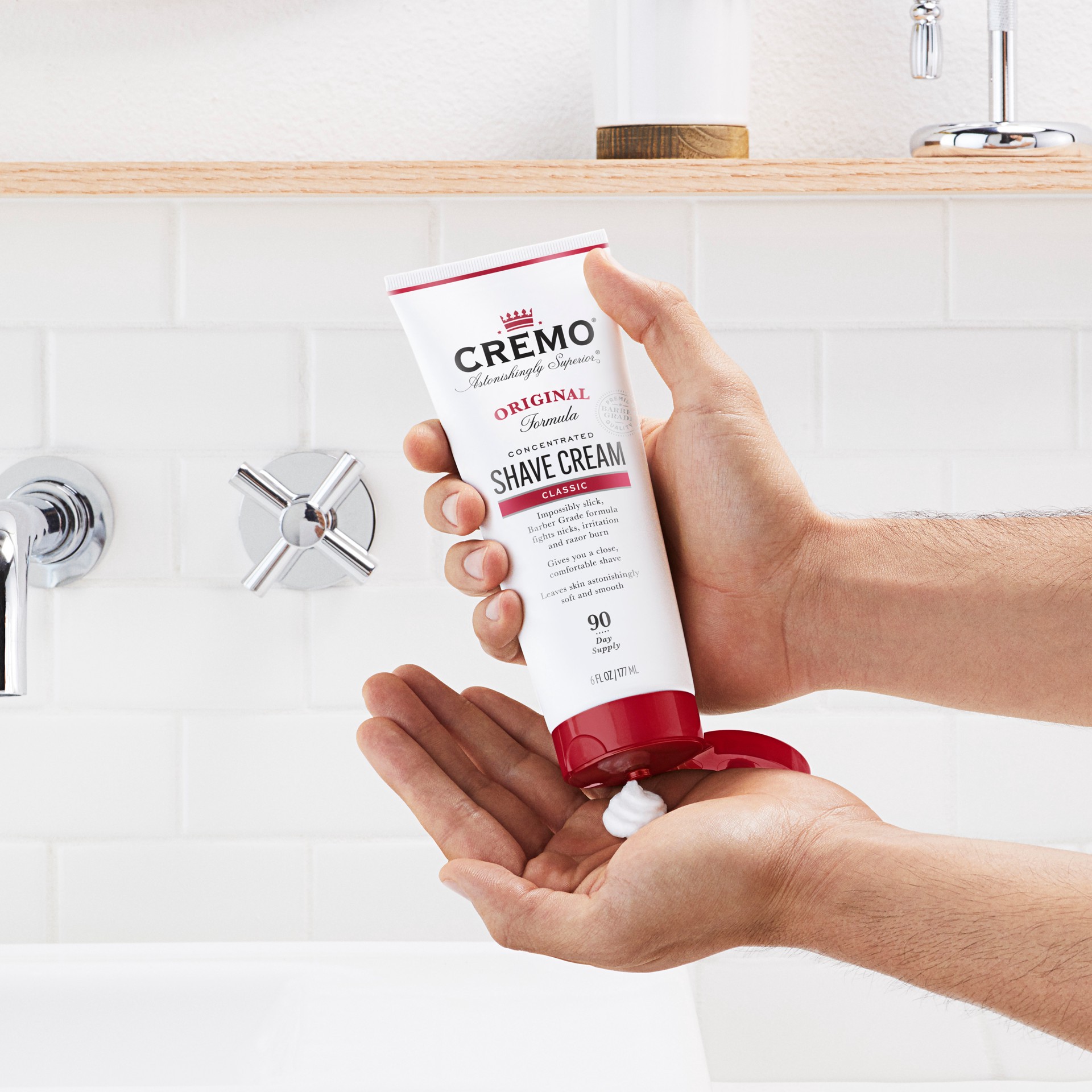 slide 4 of 4, Cremo Original Shave Cream, 6 fl oz