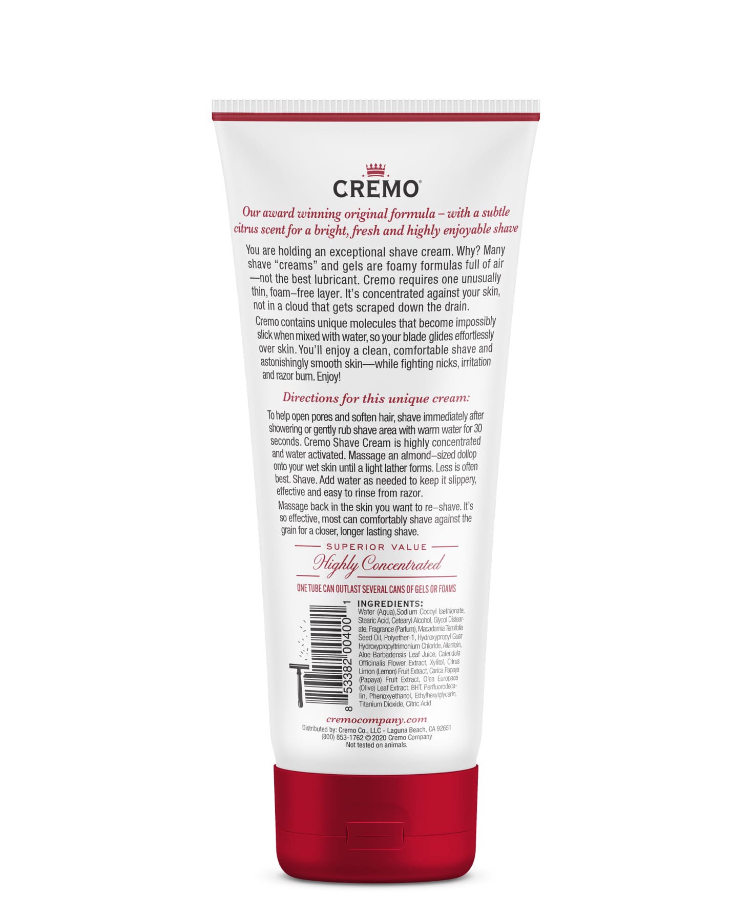 slide 2 of 4, Cremo Original Shave Cream, 6 fl oz