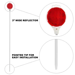 Meijer Reinforced Fiberglass High Visibility Driveway Marker With Red Reflector