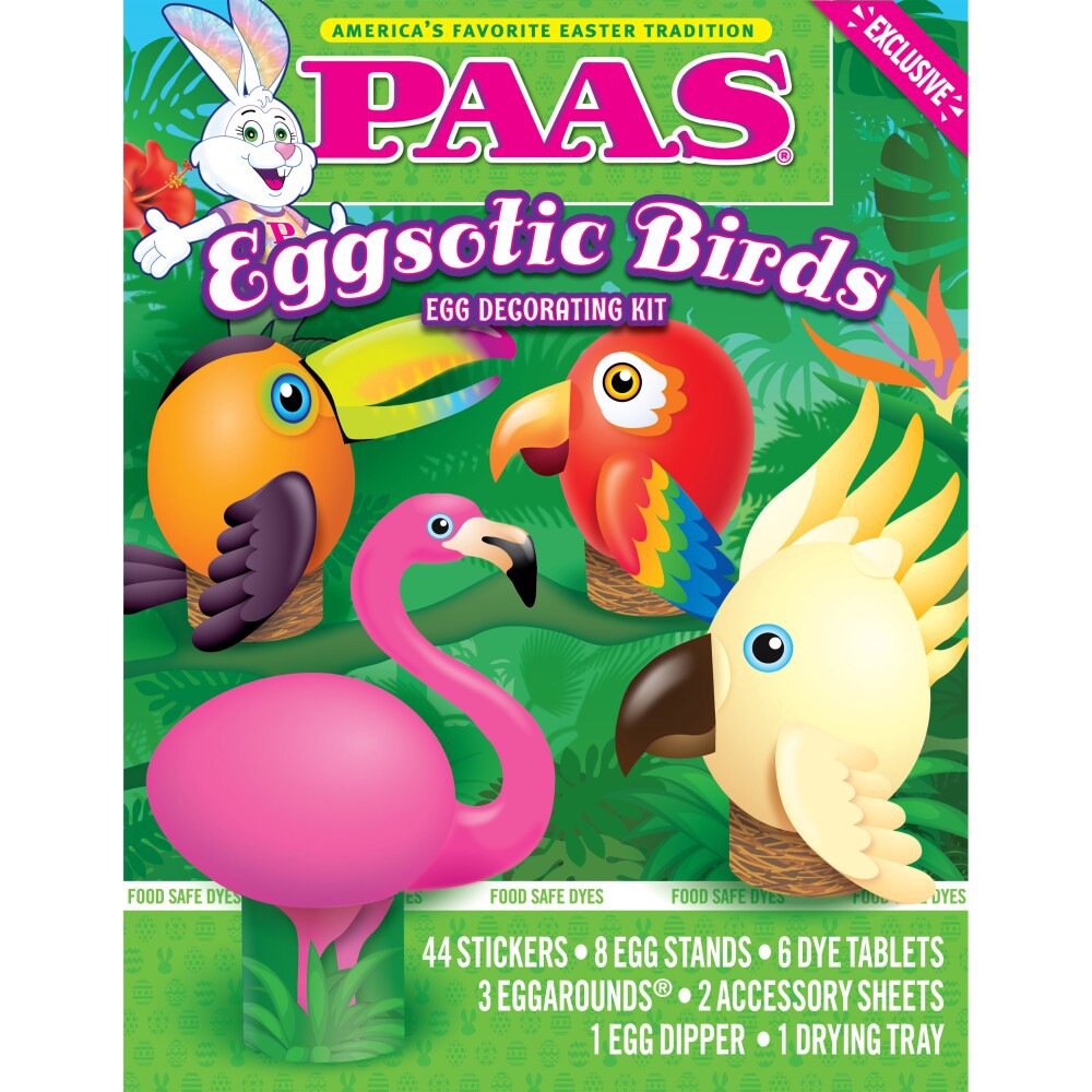 slide 1 of 1, Paas Eggostic Birds Egg Decorating Kit, 1 ct