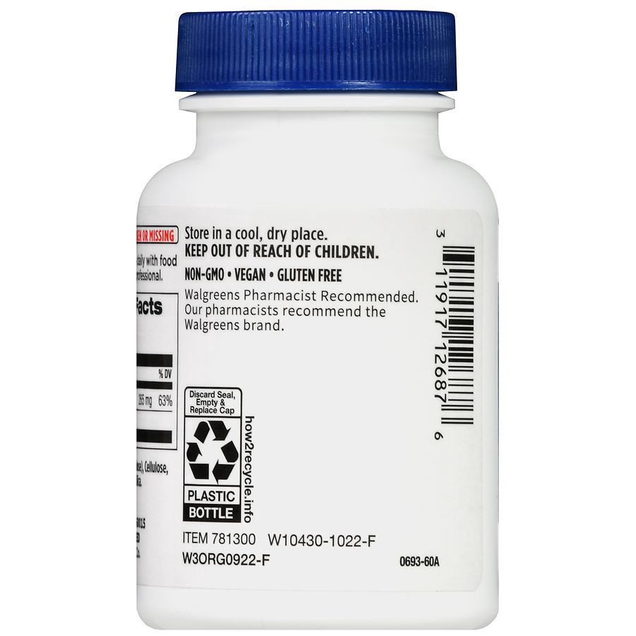 slide 4 of 5, Walgreens Magnesium Glycinate 265 mg Capsules, 60 ct