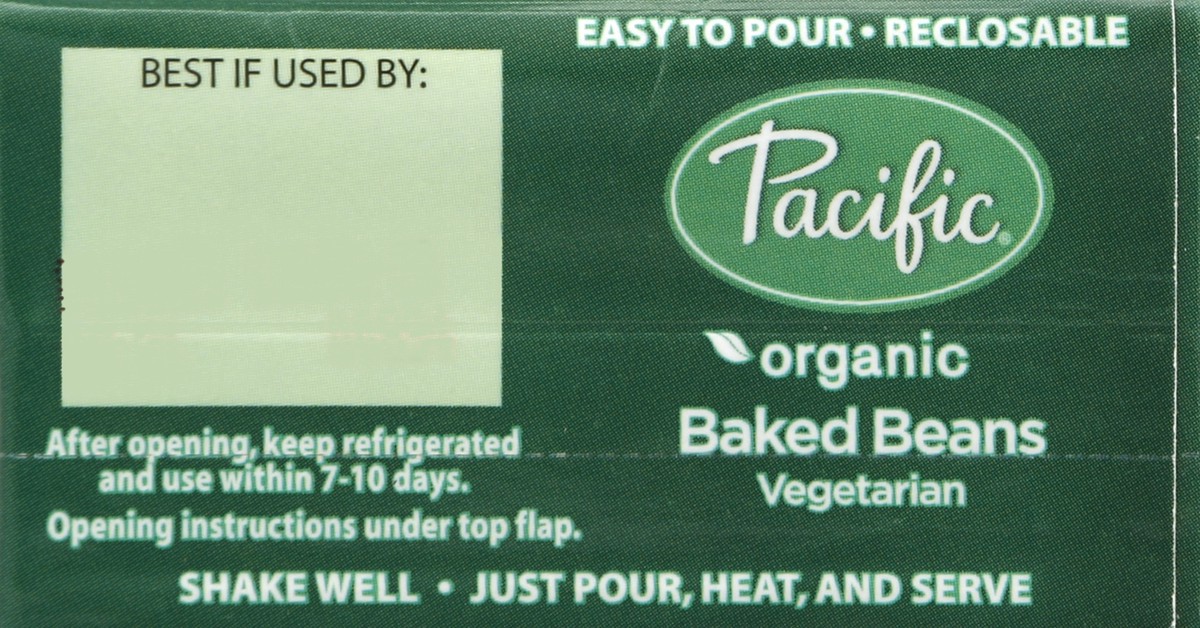 slide 2 of 4, Pacific Organic Vegetarian Baked Beans, 13.6 oz