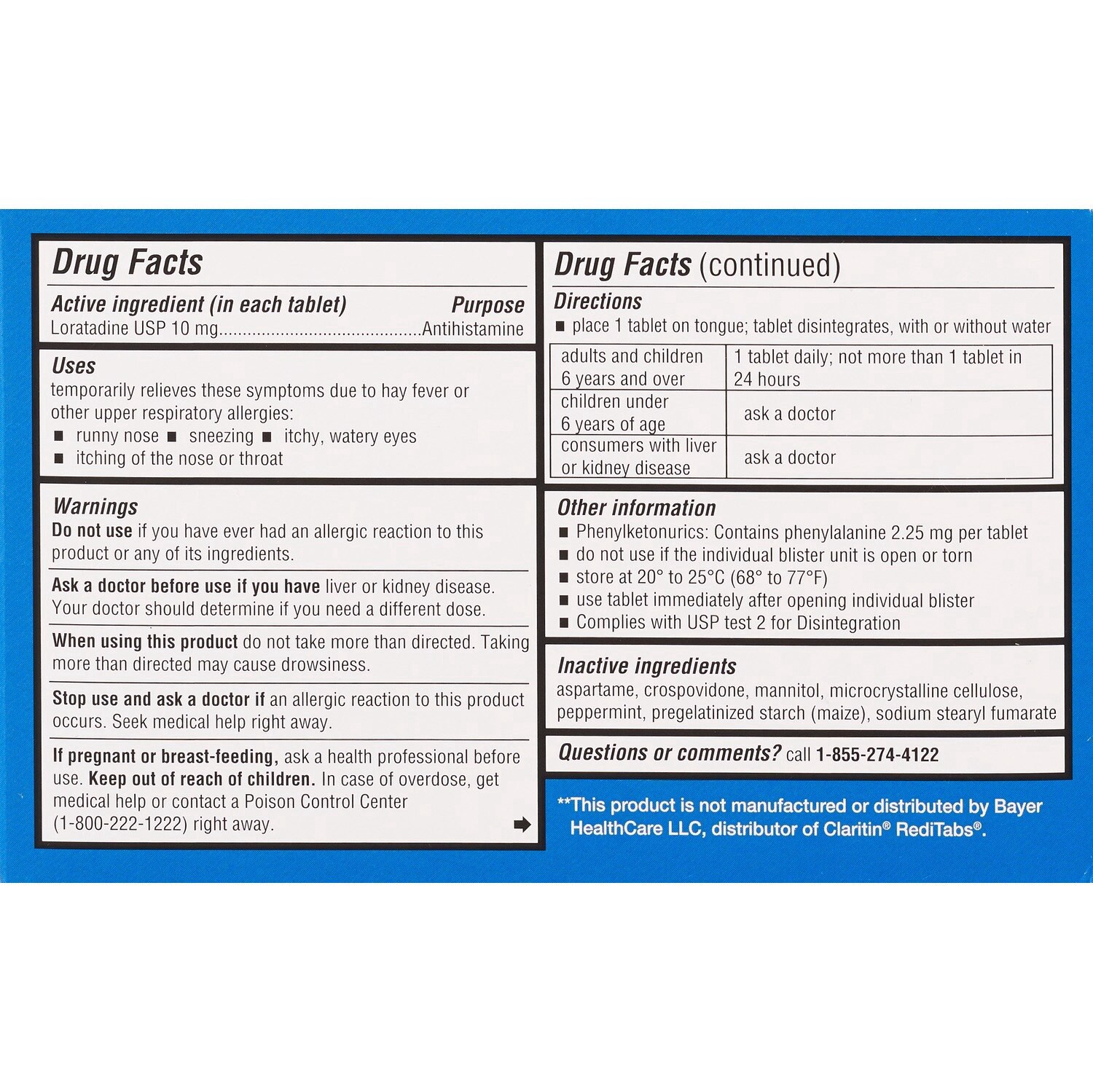 slide 4 of 5, Cvs 24hr Allergy Relief Loratadine Orally Disintegrating Tablets, 10 Ct, 10 ct