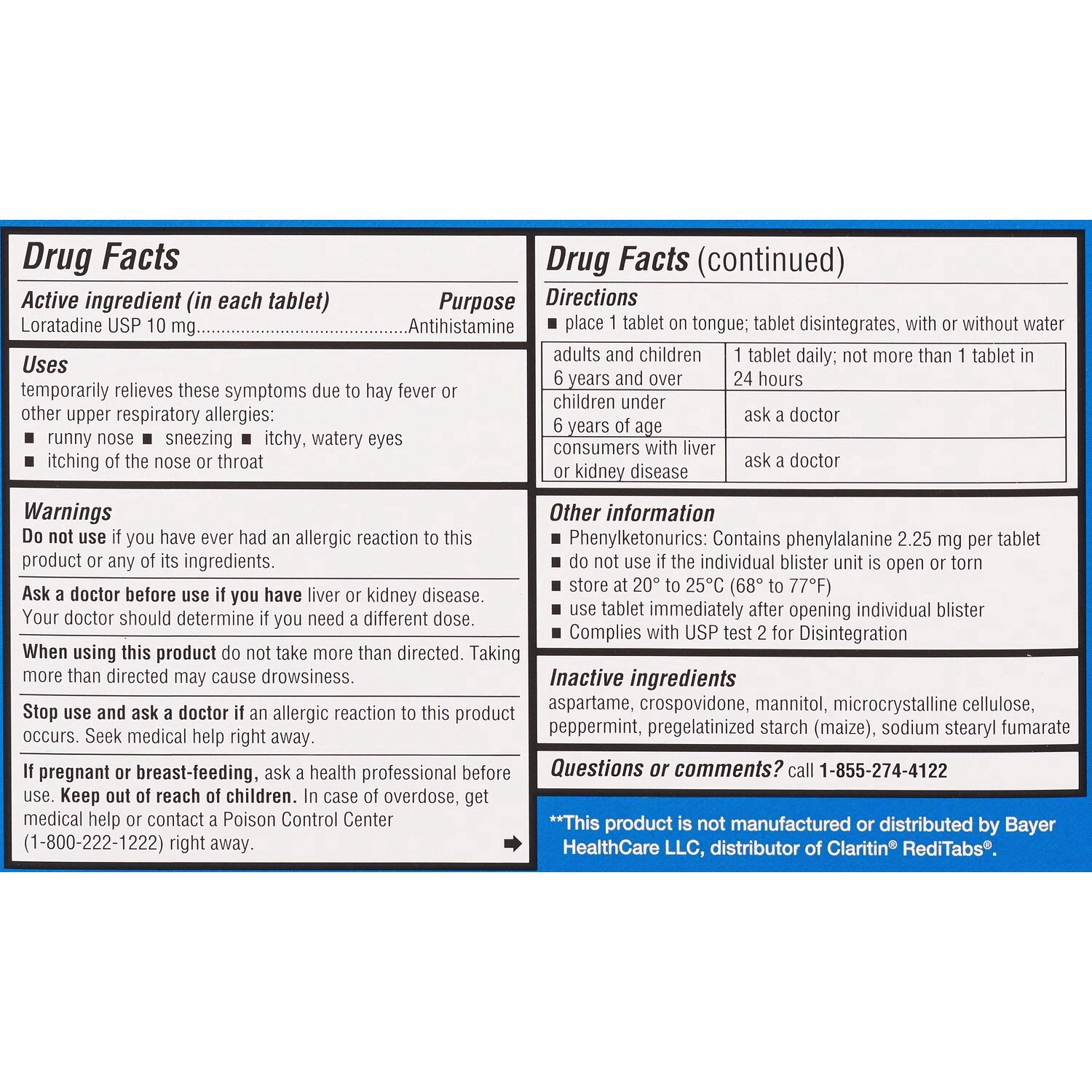 slide 3 of 5, Cvs 24hr Allergy Relief Loratadine Orally Disintegrating Tablets, 10 Ct, 10 ct
