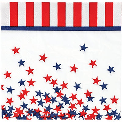 slide 1 of 1, Destination Holiday Patriotic Stars Lunch Napkins, 16 ct