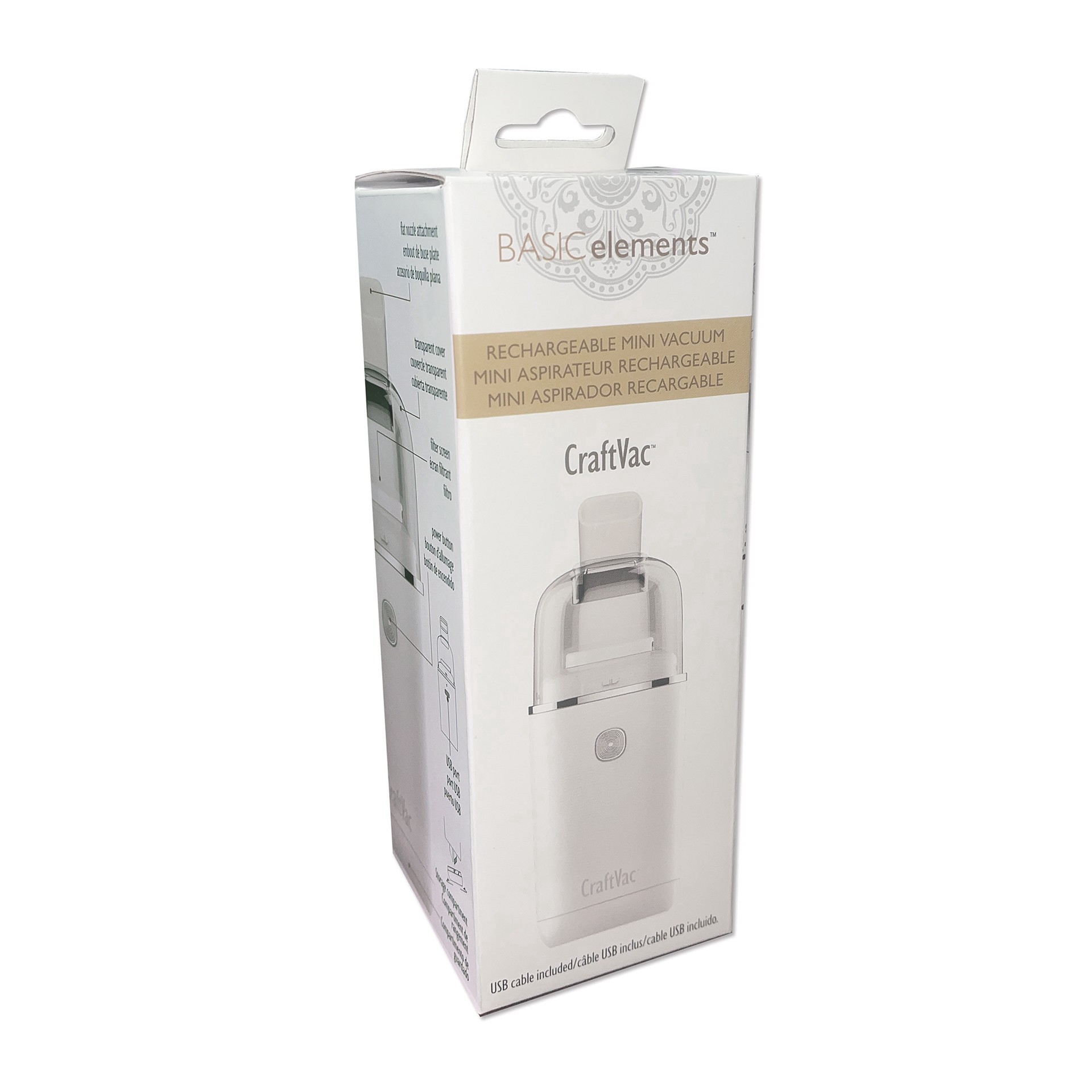 slide 4 of 6, The Beadsmith Basic Elements Craftvac Rechargeable Mini Vacuum, 6.5 in