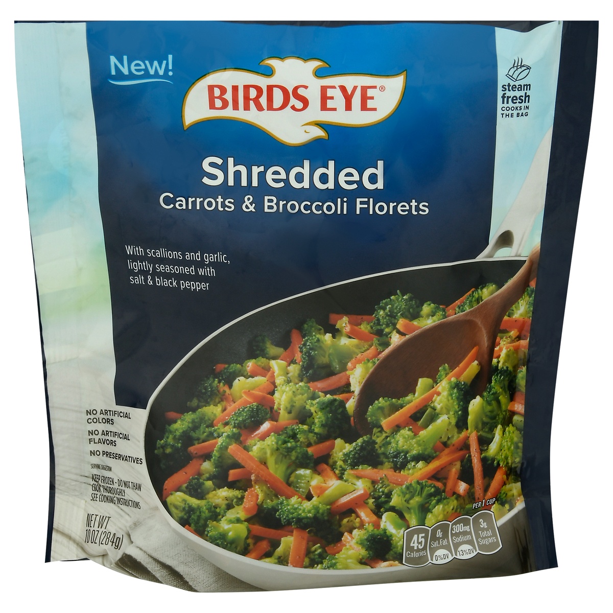 slide 1 of 1, Birds Eye Shredded Carrots & Broccoli Florets, 10 oz