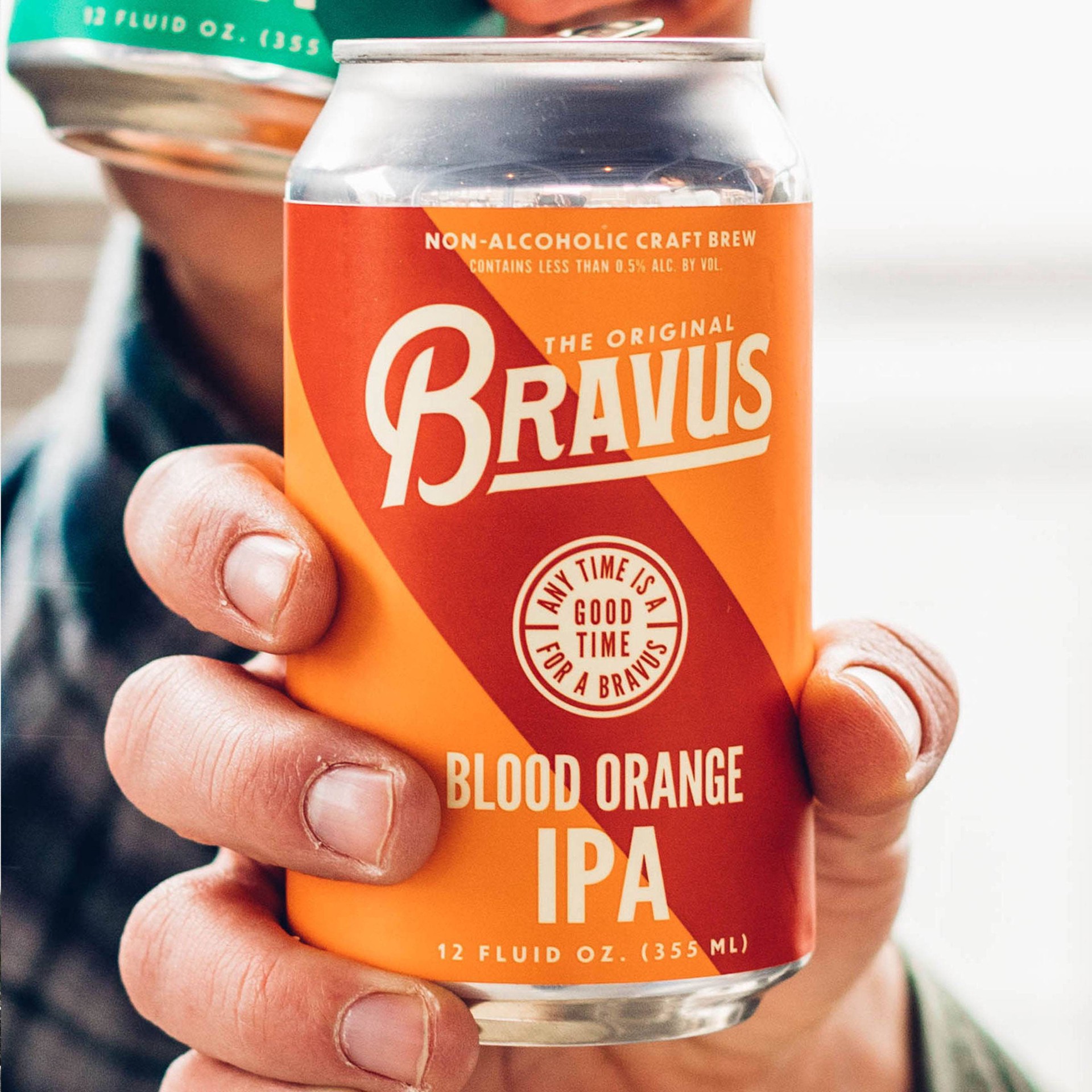 slide 3 of 4, Bravus Brewing Co. Non-Alcoholic Blood Orange IPA Craft Brew 6 -12 oz Cans, 6 ct