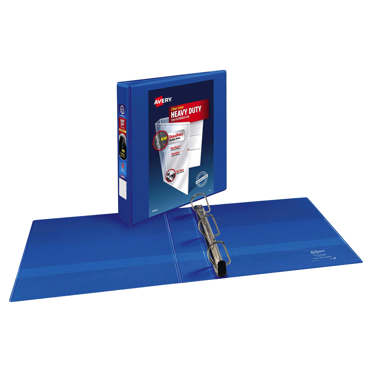 slide 1 of 2, Avery Heavy Duty View Binder with 1.5 EZD Ring, Blue, 1 ct