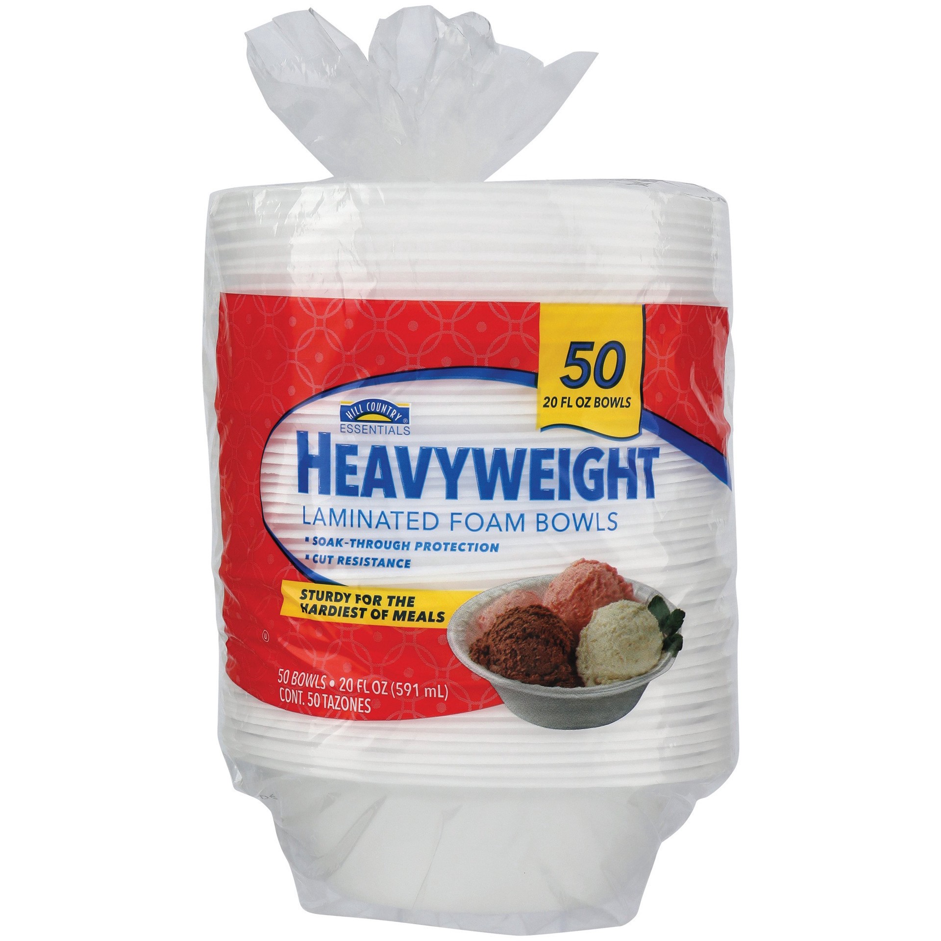 slide 1 of 1, Hill Country Essentials Heavyweight Laminated Foam Bowls, 50 ct