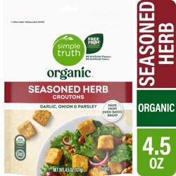 Simple Truth Organic Seasoned Garlic Onion & Parsley Croutons 4.5 oz