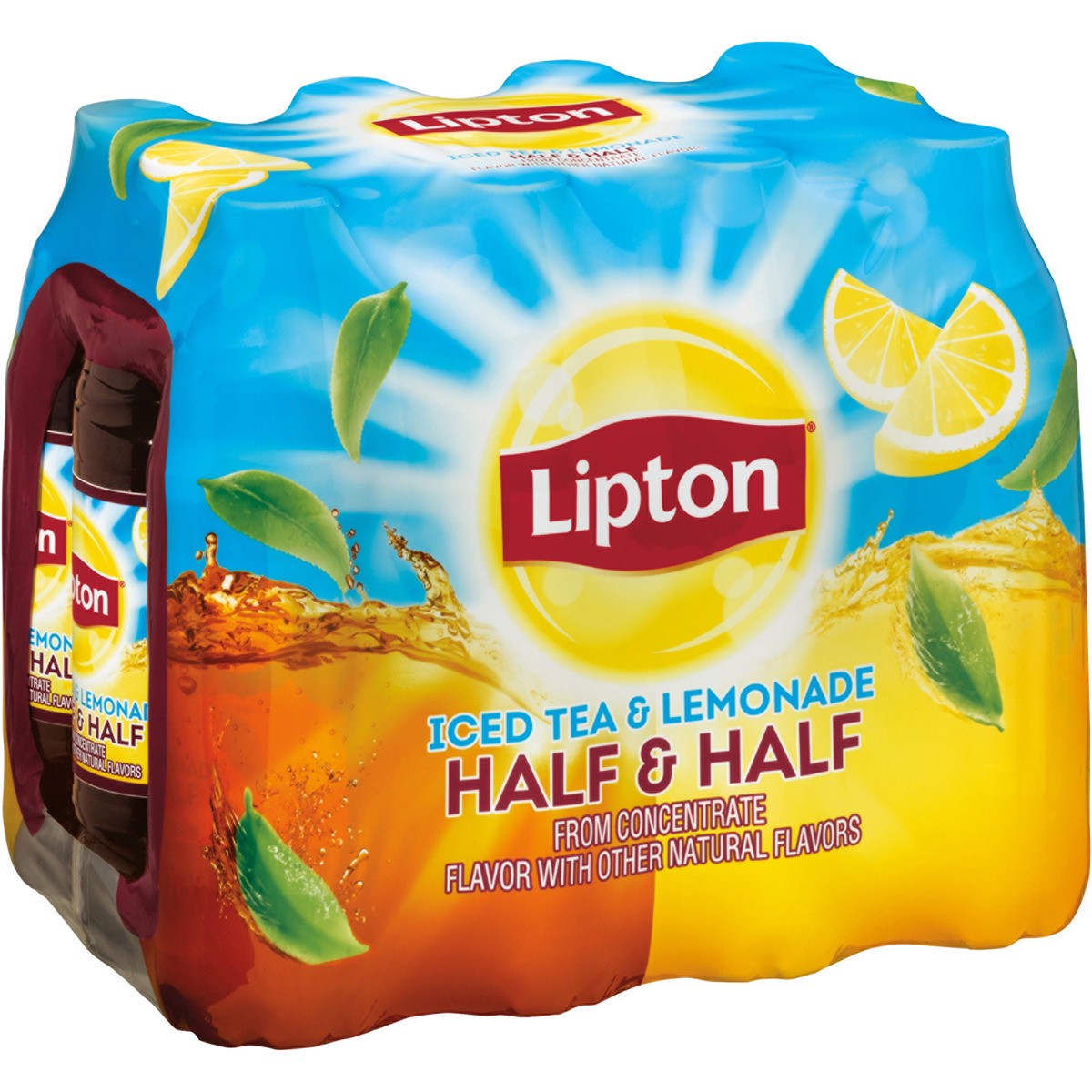 slide 2 of 5, Lipton Half & Half Iced Tea Lemonade 16.9 Fl Oz 12 Count, 202.8 oz