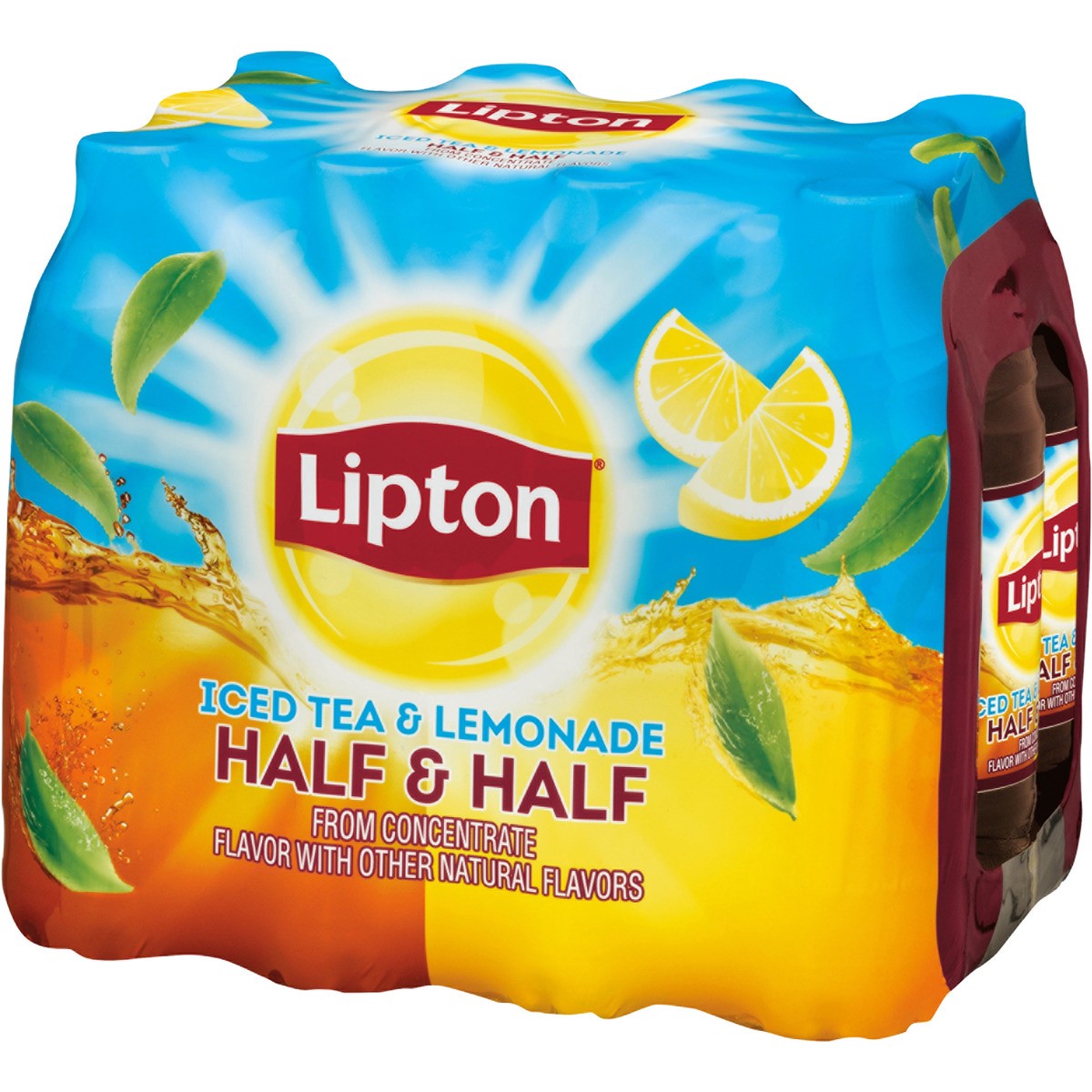 slide 3 of 5, Lipton Half & Half Iced Tea Lemonade 16.9 Fl Oz 12 Count, 202.8 oz