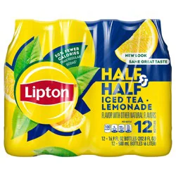 Lipton Half & Half Iced Tea Lemonade Flavor 16.9 Fl Oz 12 Count Bottle