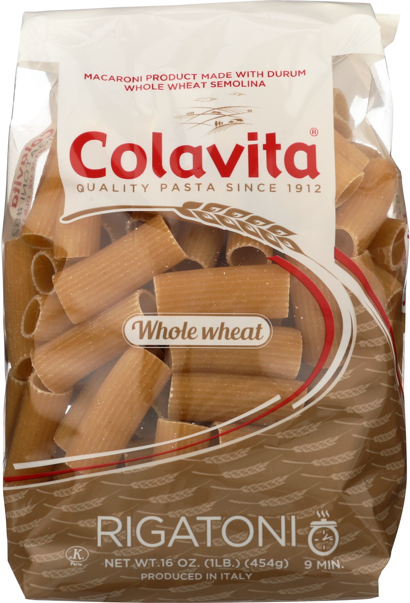 slide 1 of 5, Colavita Whole Wheat Rigatoni Pasta, 1 lb