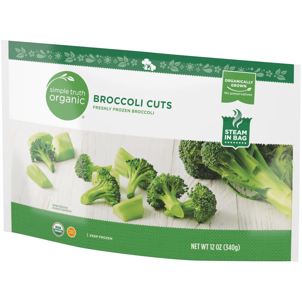 slide 2 of 4, Simple Truth Organic Freshly Frozen Broccoli Cuts, 12 oz