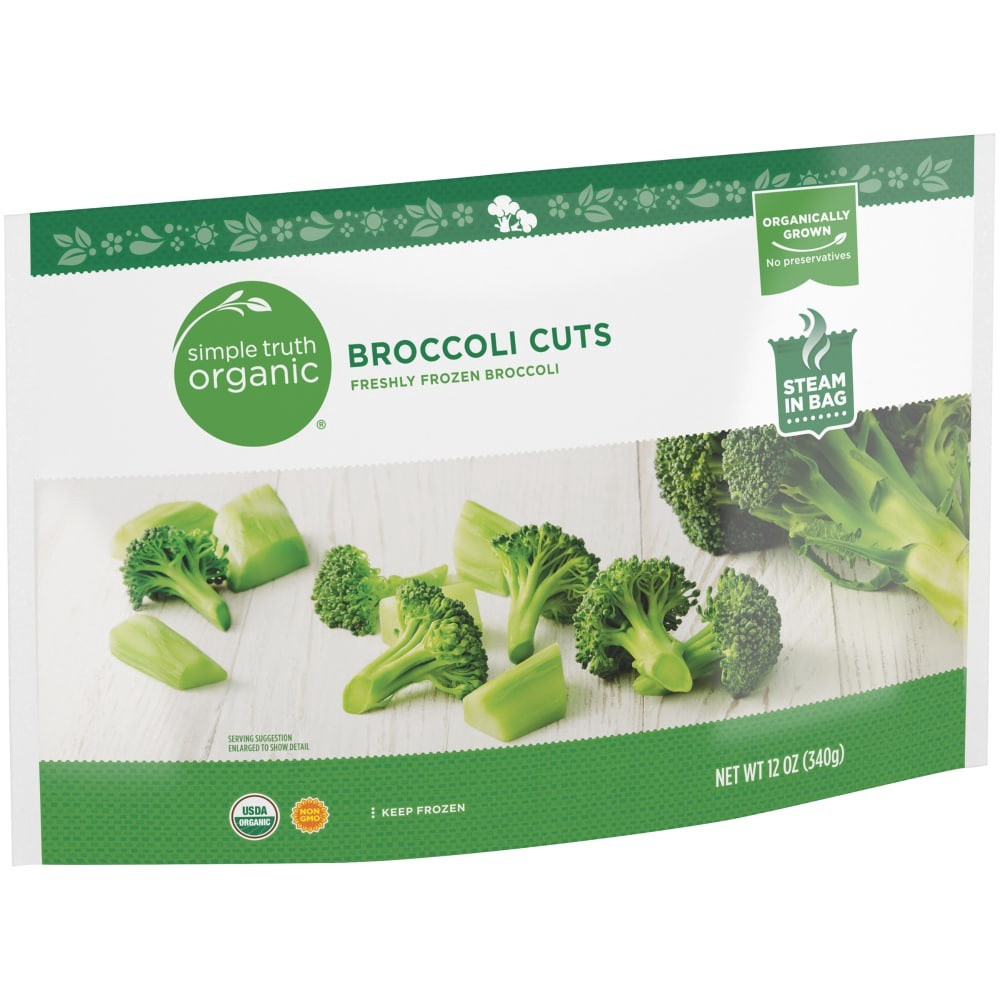 slide 4 of 4, Simple Truth Organic Freshly Frozen Broccoli Cuts, 12 oz