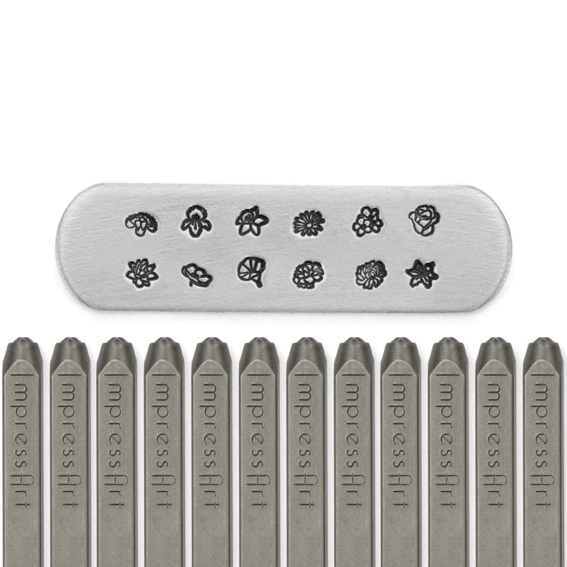 slide 3 of 3, Impressart Birth Flowers Signature Stamp Pack, 4mm, 4 mm