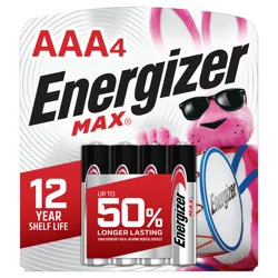 Energizer MAX AAA Batteries (4 Pack), Triple A Alkaline Batteries