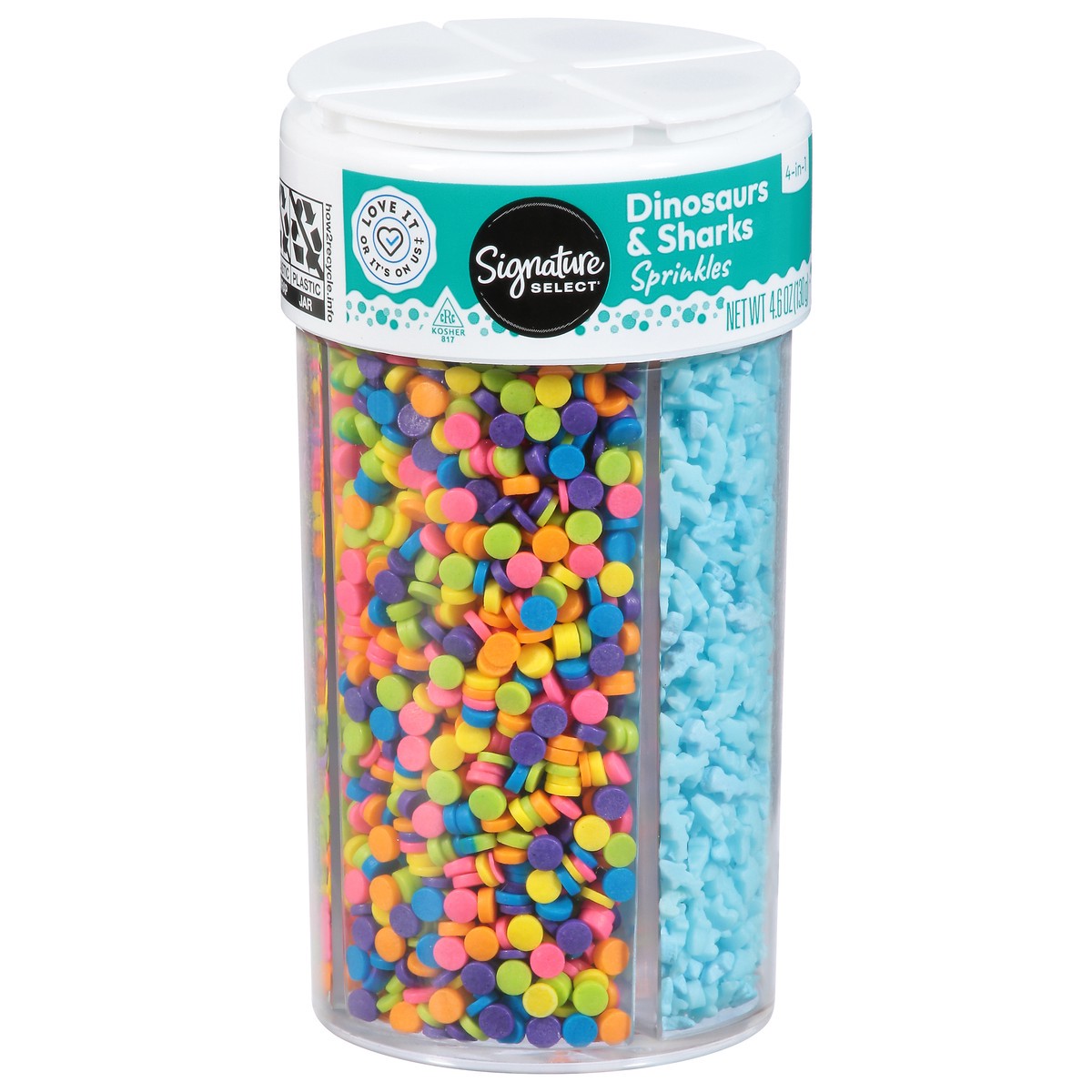 slide 2 of 4, Overjoyed 4-In-1 Dinosaurs & Sharks Sprinkles - 4.6 Oz, 4.6 oz