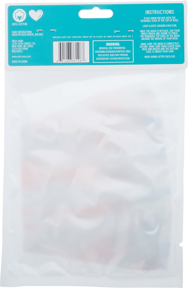 slide 9 of 10, ORLY Adult Size Fashion Cotton Face Mask 1 ea, 1 ea