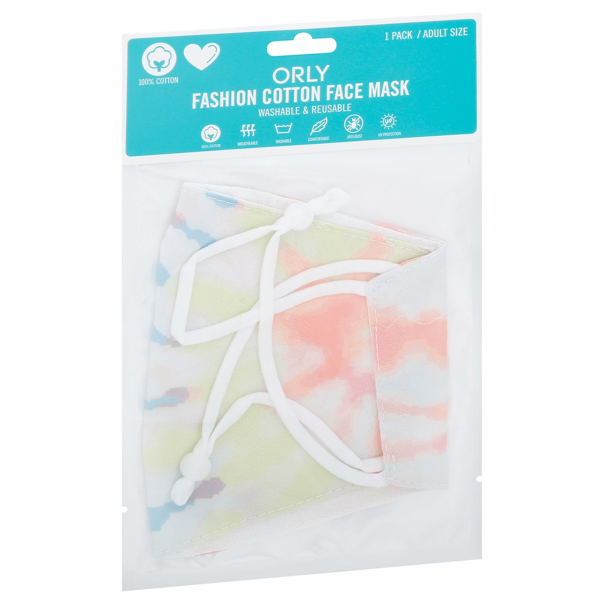slide 5 of 10, ORLY Adult Size Fashion Cotton Face Mask 1 ea, 1 ea