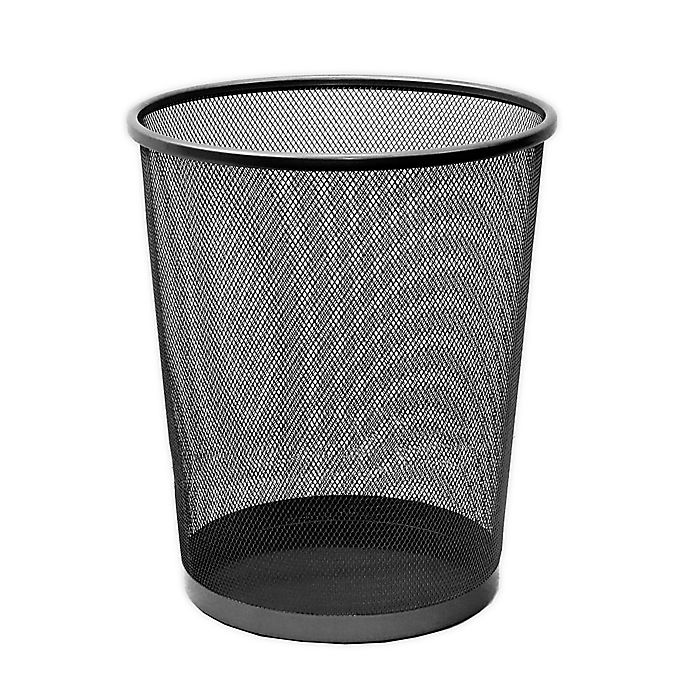 slide 1 of 4, Seville Classics Mesh Metal Wastebasket - Black, 6 gal