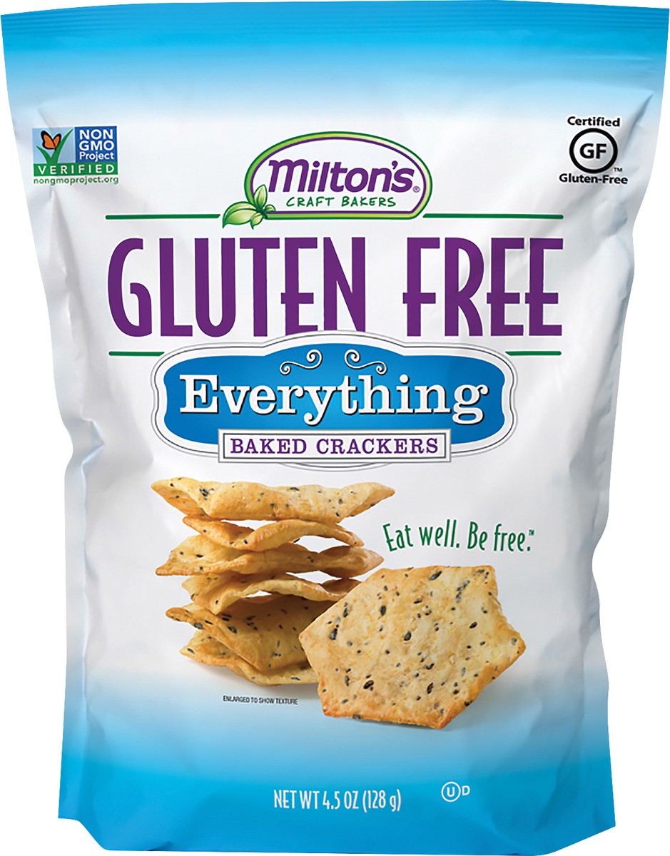 slide 5 of 9, Milton's Gluten Free Everything Baked Crackers, 4.5 oz