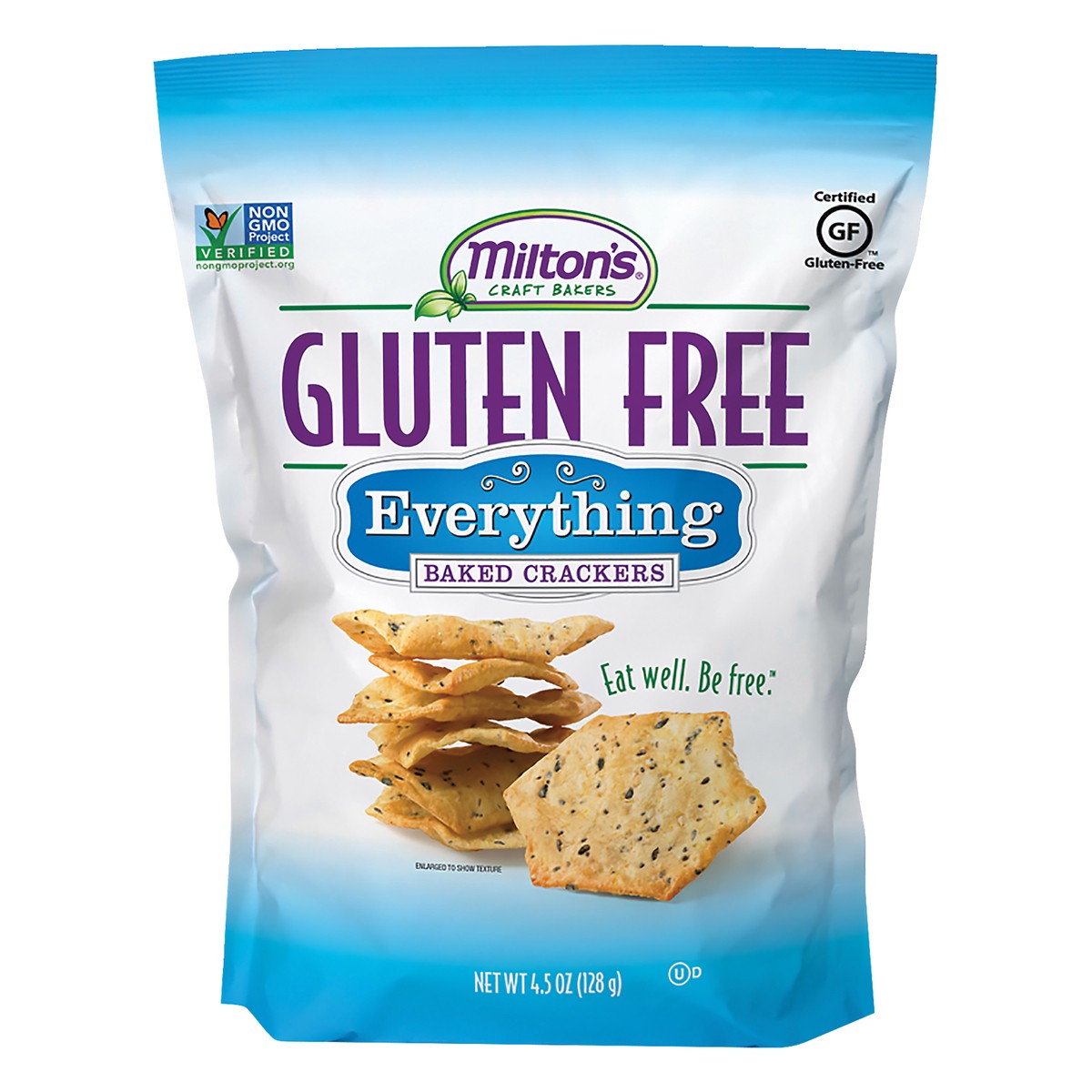 slide 9 of 9, Milton's Gluten Free Everything Baked Crackers, 4.5 oz