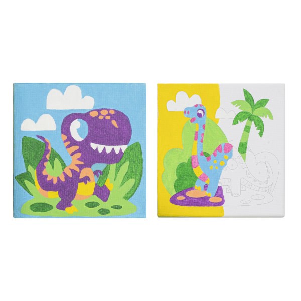 slide 5 of 8, Little Yellow Bicycle Paint-By-Number Kit, Dino, Kit Of 12 Pieces, 1 ct