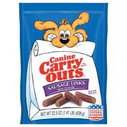 Canine Carry Outs Sausage Links Beef Flavor Dog Treats, 22.5oz Bag