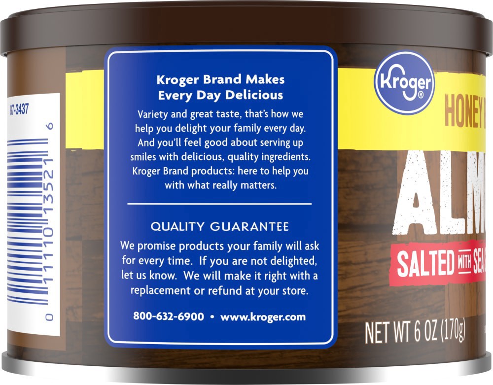 slide 3 of 4, Kroger Honey Roasted Almonds With Sea Salt, 6 oz