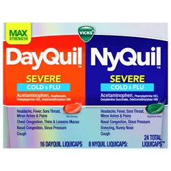 Vicks DayQuil & NyQuil Severe Cold & Flu Medicine Liquicaps - 24ct