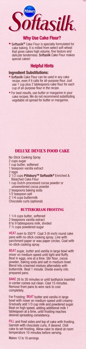 slide 7 of 9, Pillsbury Softasilk Enriched Bleached Cake Flour 32 oz, 32 oz