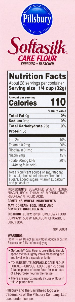 slide 8 of 9, Pillsbury Softasilk Enriched Bleached Cake Flour 32 oz, 32 oz