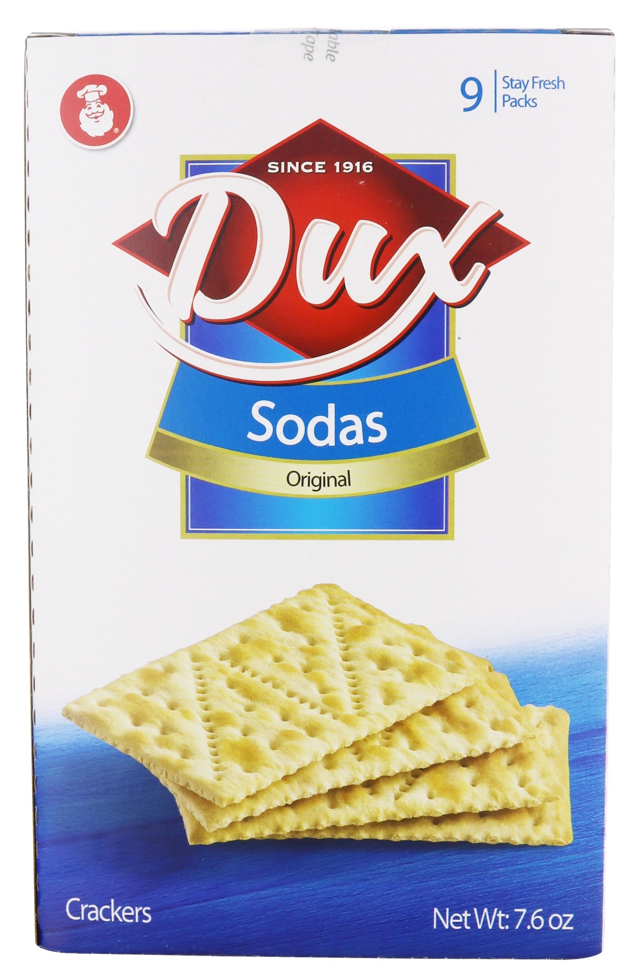 slide 1 of 1, Dux Original Soda Crackers, 7.6 oz