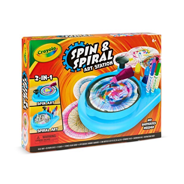 slide 5 of 5, Crayola Spin & Spiral Art Station, Spin Art Machine, Arts & Crafts For Kids, 1 ct