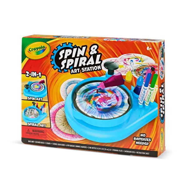 slide 4 of 5, Crayola Spin & Spiral Art Station, Spin Art Machine, Arts & Crafts For Kids, 1 ct