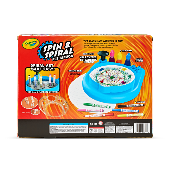 slide 2 of 5, Crayola Spin & Spiral Art Station, Spin Art Machine, Arts & Crafts For Kids, 1 ct
