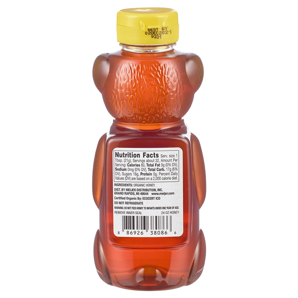 slide 3 of 5, True Goodness Organic Wildflower Honey Bear, 24 oz