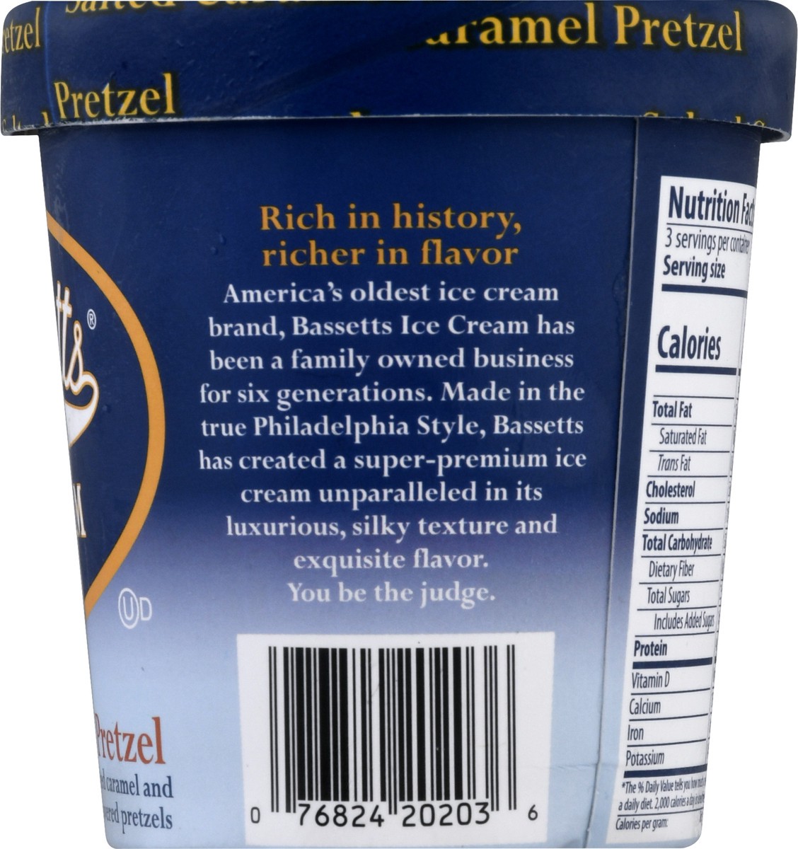 slide 9 of 13, Bassetts Salted Caramel Pretzel Ice Cream 1 pt, 1 pint