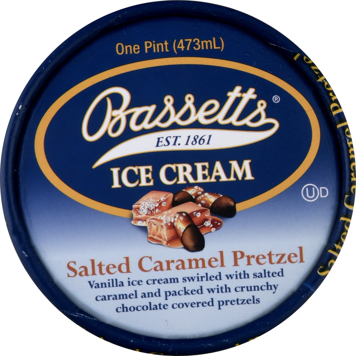 slide 5 of 13, Bassetts Salted Caramel Pretzel Ice Cream 1 pt, 1 pint
