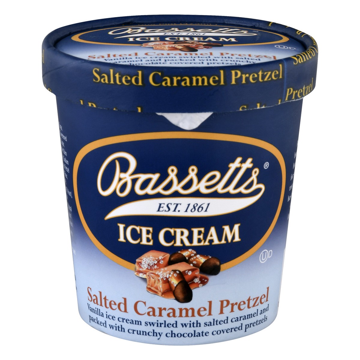 slide 10 of 13, Bassetts Salted Caramel Pretzel Ice Cream 1 pt, 1 pint