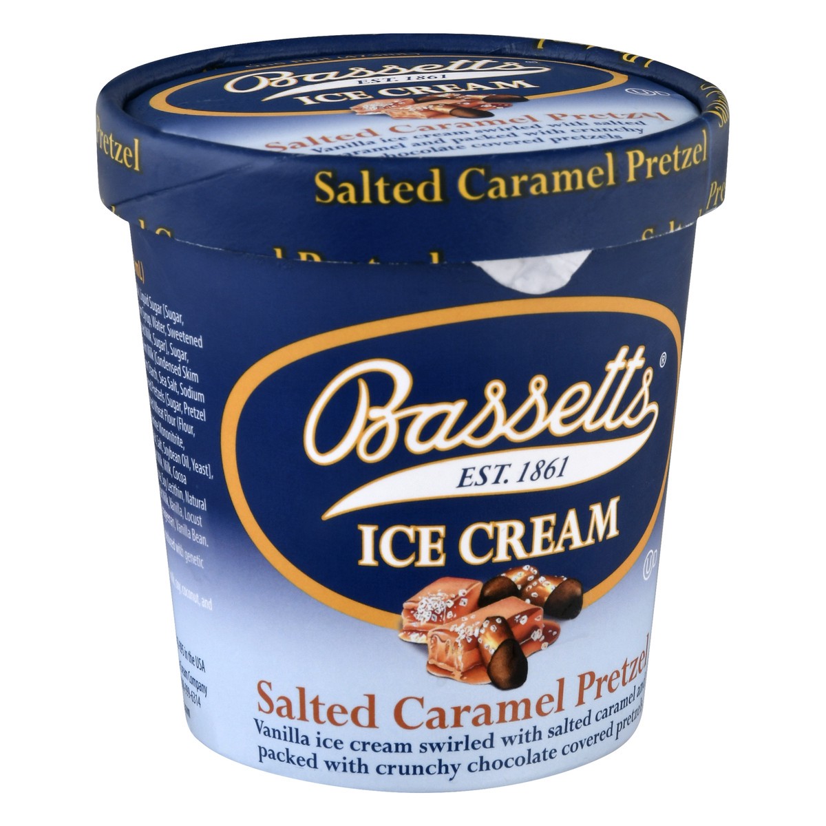 slide 13 of 13, Bassetts Salted Caramel Pretzel Ice Cream 1 pt, 1 pint