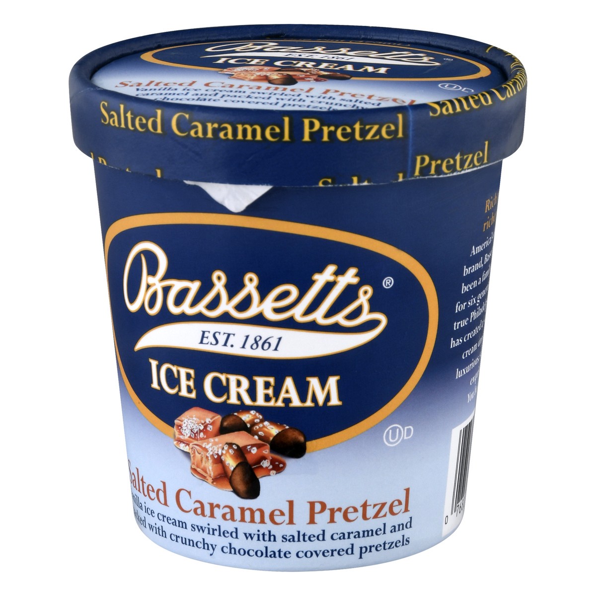 slide 6 of 13, Bassetts Salted Caramel Pretzel Ice Cream 1 pt, 1 pint