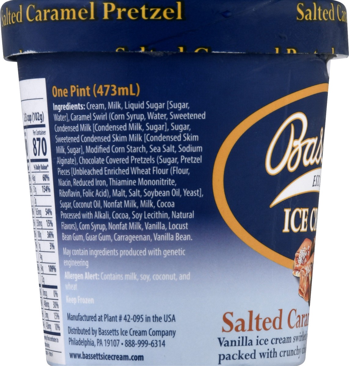 slide 4 of 13, Bassetts Salted Caramel Pretzel Ice Cream 1 pt, 1 pint