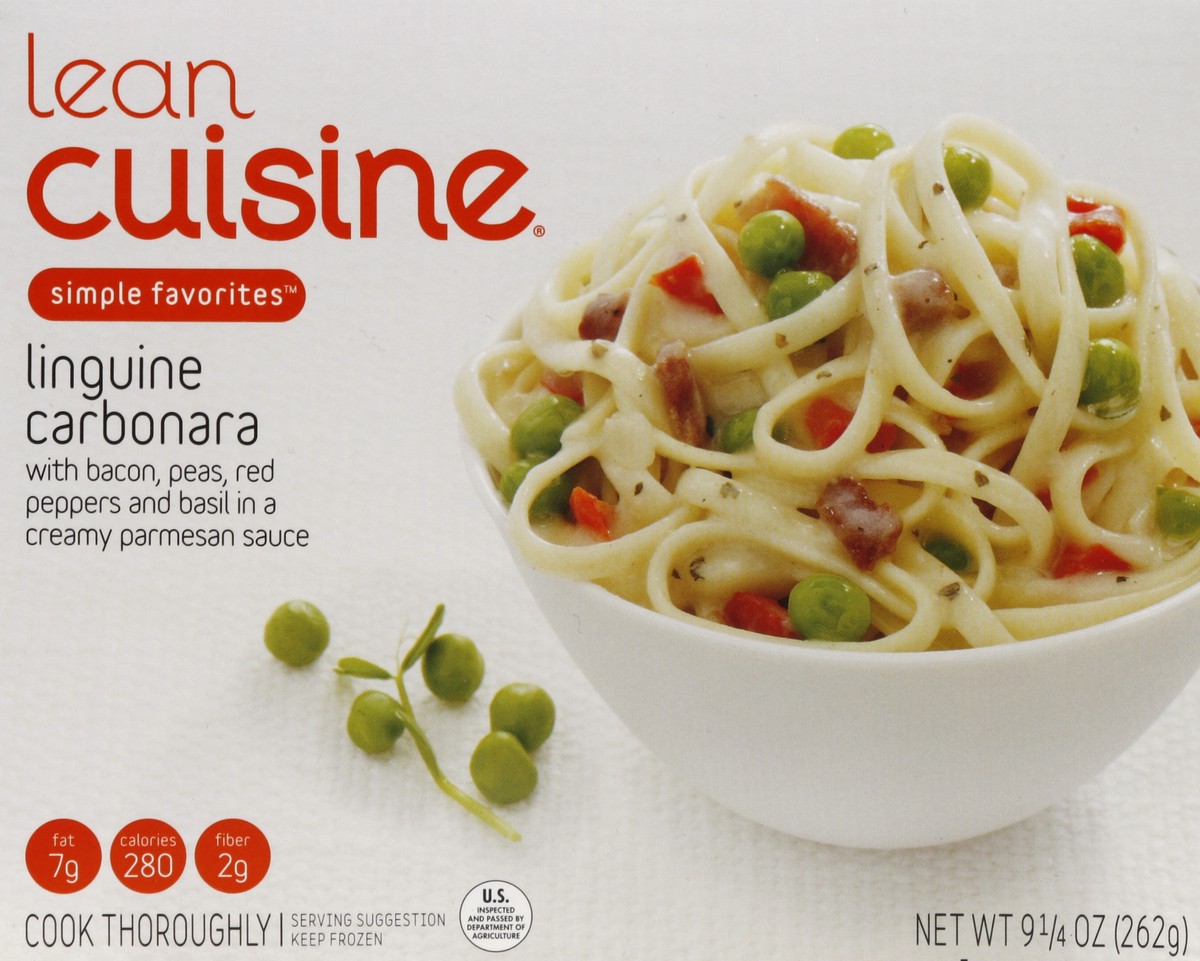 slide 4 of 4, Lean Cuisine Linguine Carbonra, 9.25 oz