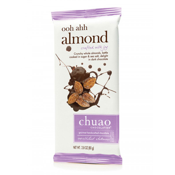 slide 1 of 1, Chuao Chocolatier Ooh Ahh Almond Dark Chocolate Bar, 2.8 oz