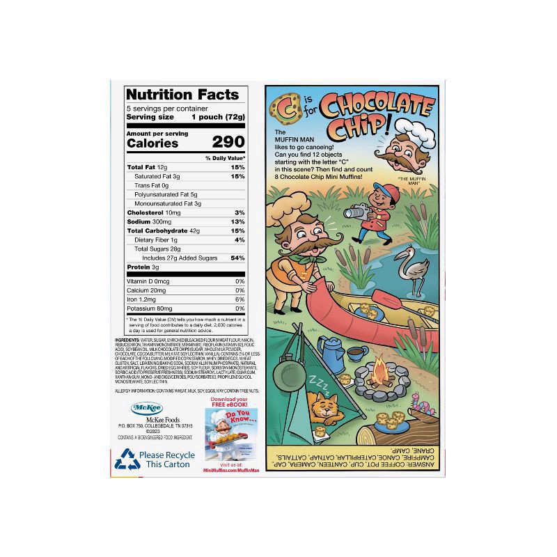 slide 3 of 4, Little Debbie Snack Cakes, Little Debbie Big Pack Mini Muffins (Chocolate Chip), 5 ct