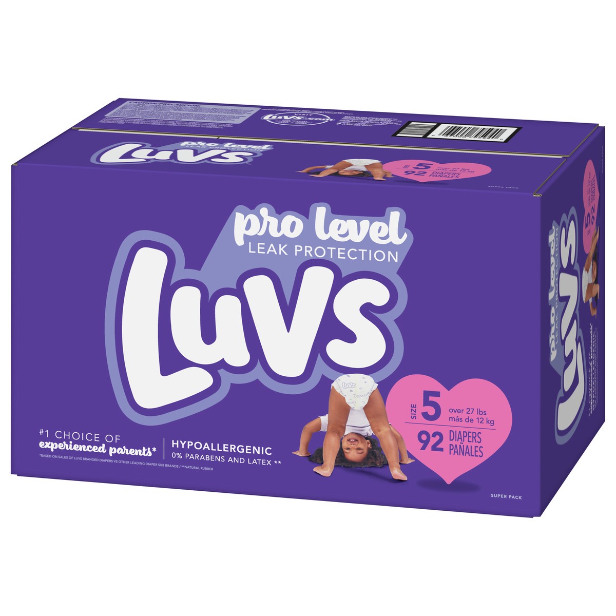 slide 2 of 4, Luvs Pro Level Leak Protection Diapers Size 5 92 Count, 92 ct